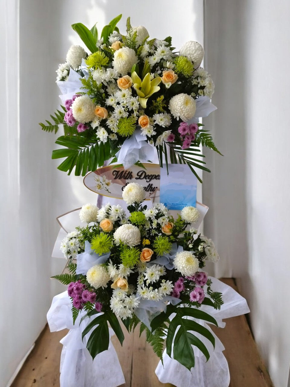 BRF-DC160 CONDOLENCE FLOWER STAND - DOUBLE TIER