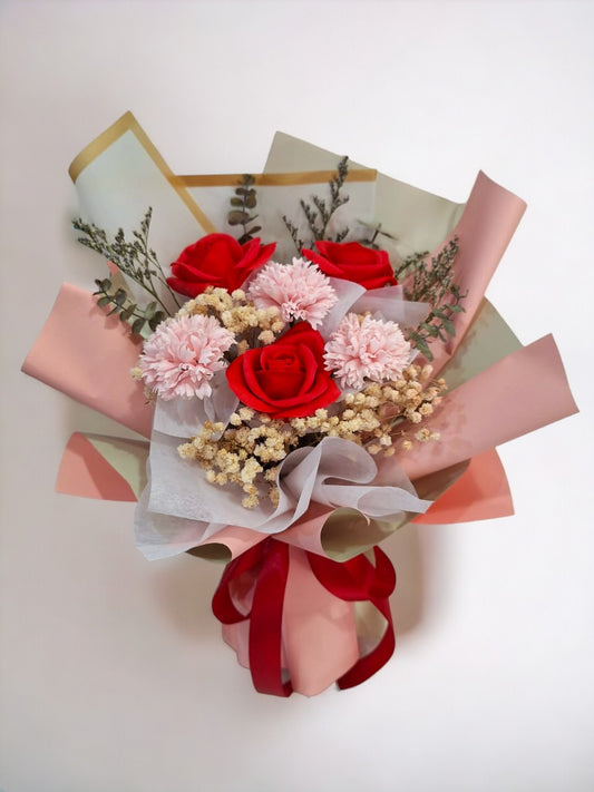 BRF-MDA101 MOTHER'S DAY CARNATION MIX BOUQUET - ARTIFICIAL FLOWERS