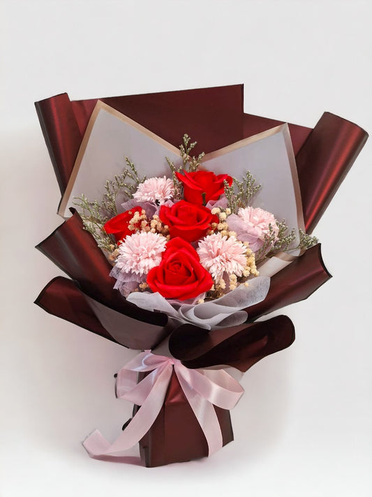 BRF-MDA104 MOTHER'S DAY CARNATION MIX BOUQUET - ARTIFICIAL FLOWERS