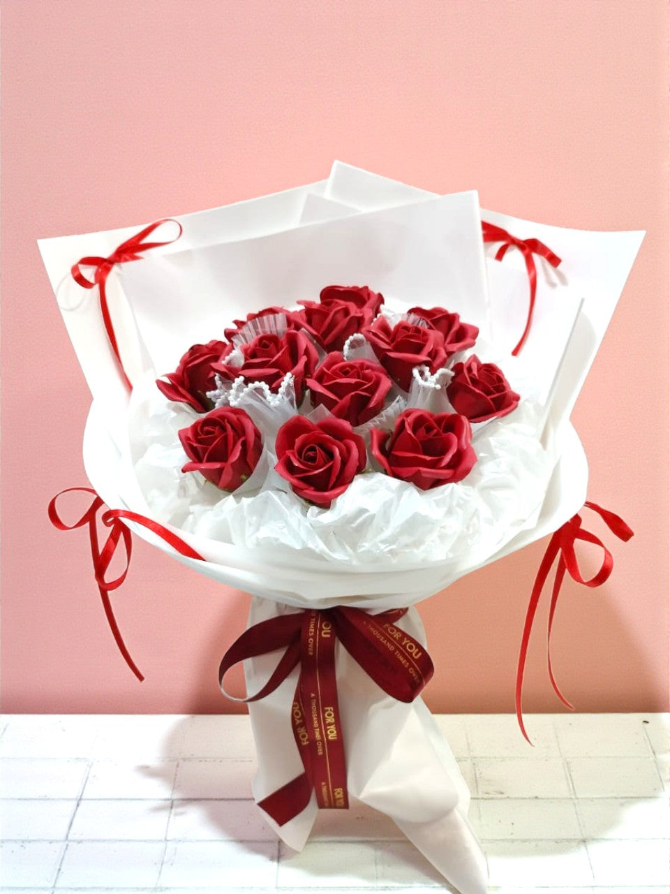 BRF-V26AS106 VALENTINE ARTIFICIAL SOAP FLOWER BOUQUET