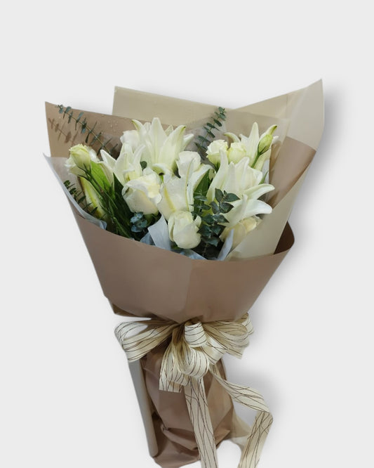 BRF-VRB134 VALENTINE LILY BOUQUET