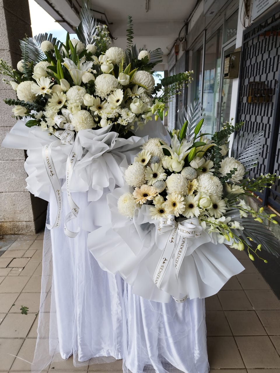 BRF-DC158 CONDOLENCE FLOWER STAND - DOUBLE TIER