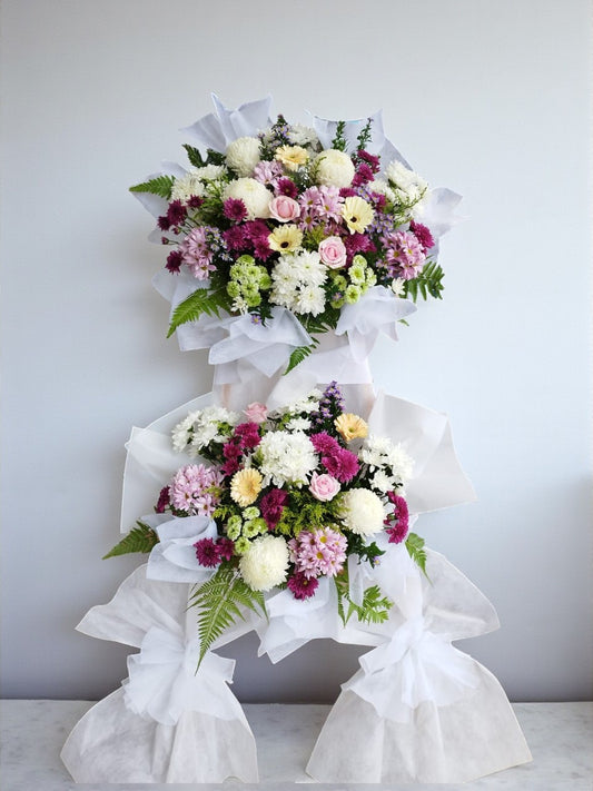 BRF-DC163 CONDOLENCE FLOWER STAND - DOUBLE TIER