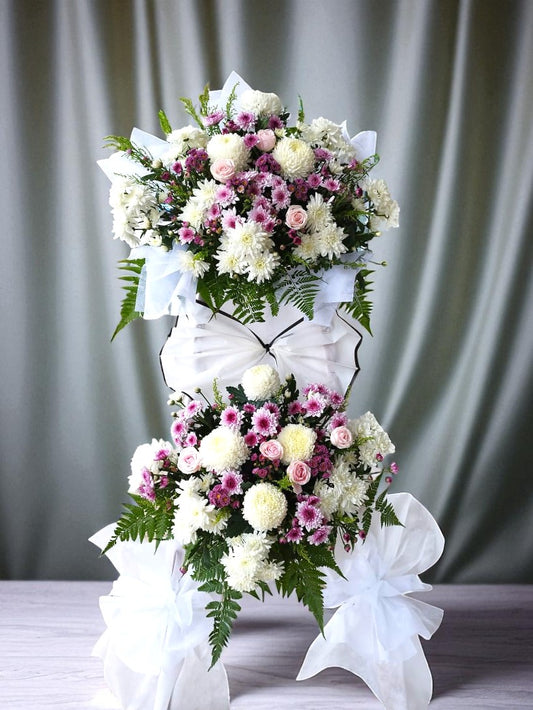 BRF-DC165 CONDOLENCE FLOWER STAND - DOUBLE TIER