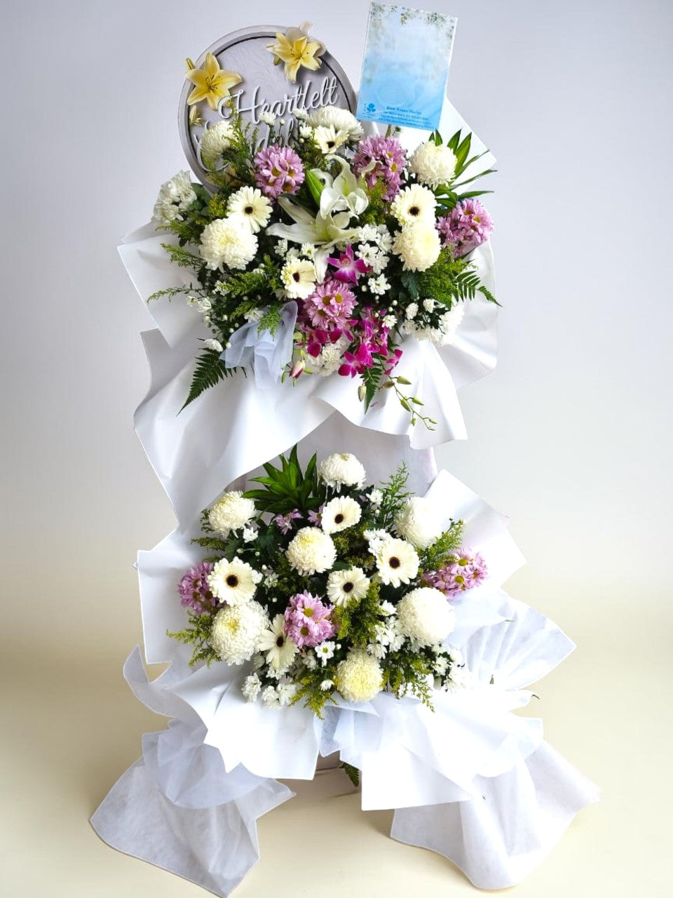 BRF-DC166 CONDOLENCE FLOWER STAND - DOUBLE TIER