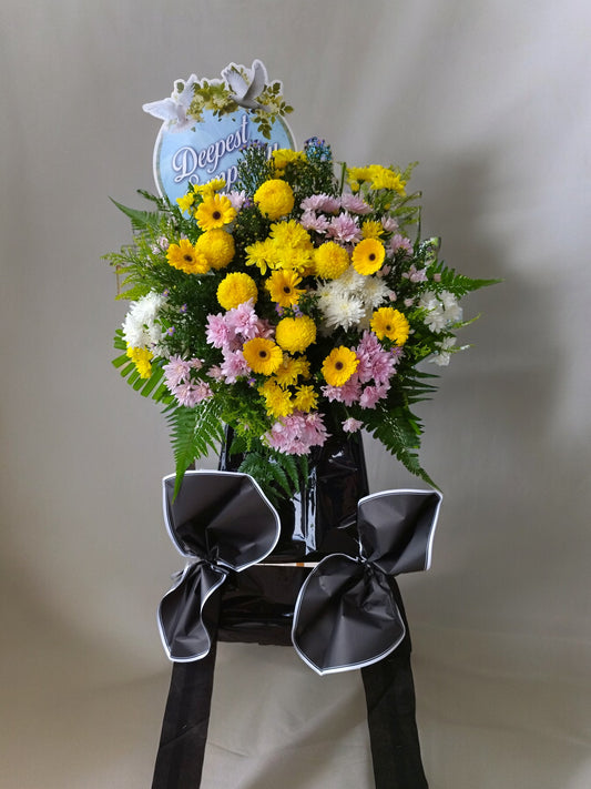 BRF-SC127 CONDOLENCE FLOWER STAND - SINGLE TIER