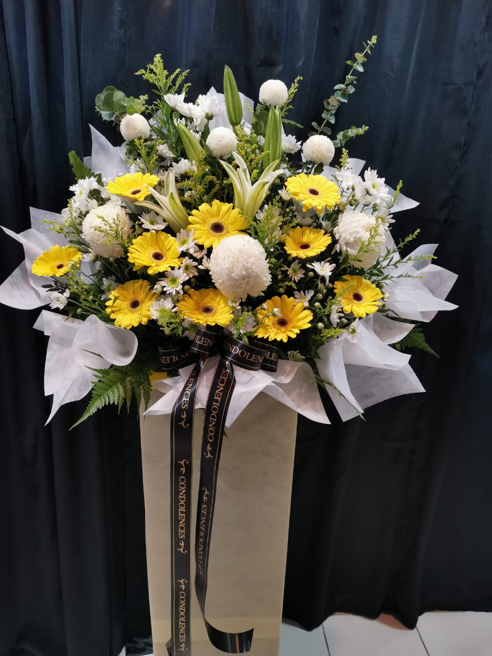 BRF-SC132 CONDOLENCE FLOWER STAND - SINGLE TIER