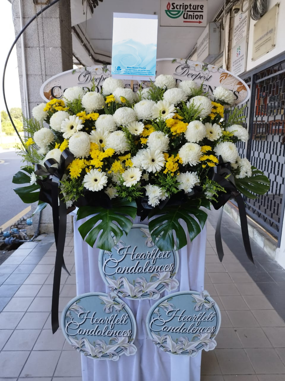 BRF-SC133 CONDOLENCE FLOWER STAND - SINGLE TIER