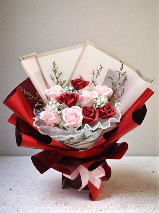 BRF-V26AS102 VALENTINE ARTIFICIAL SOAP FLOWER BOUQUET