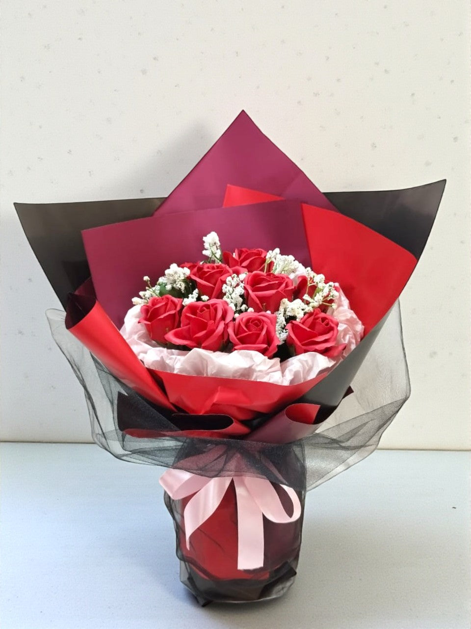 BRF-V26AS103 VALENTINE ARTIFICIAL SOAP FLOWER BOUQUET
