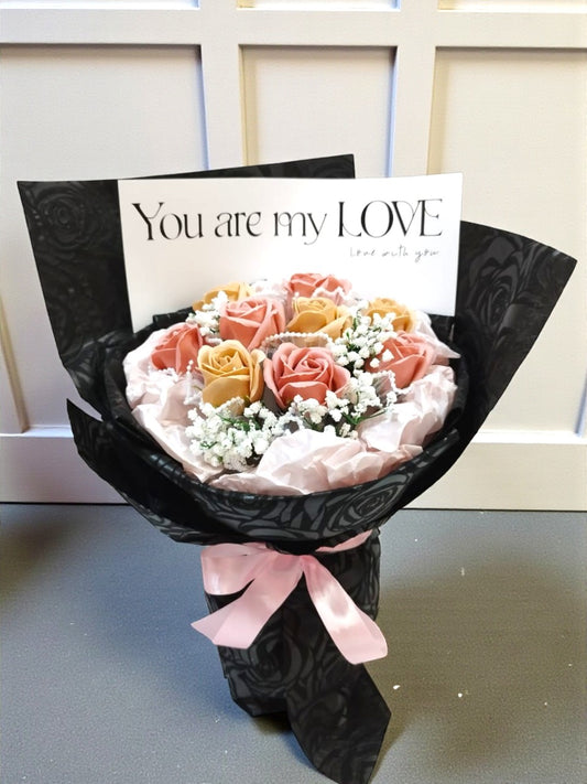 BRF-V26AS104 VALENTINE ARTIFICIAL SOAP FLOWER BOUQUET