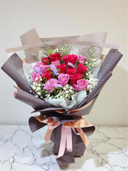 BRF-V26RB129 VALENTINE ROSE BOUQUET