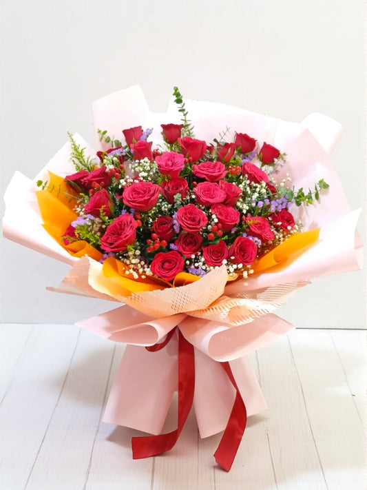 BRF-V26RB136 VALENTINE ROSE BOUQUET